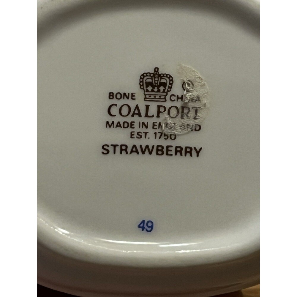 Coalport Bone China 3-Piece Set 'STRAWBERRY BASKET' w/SUGAR BOWL & CREAMER - Picture 8 of 8